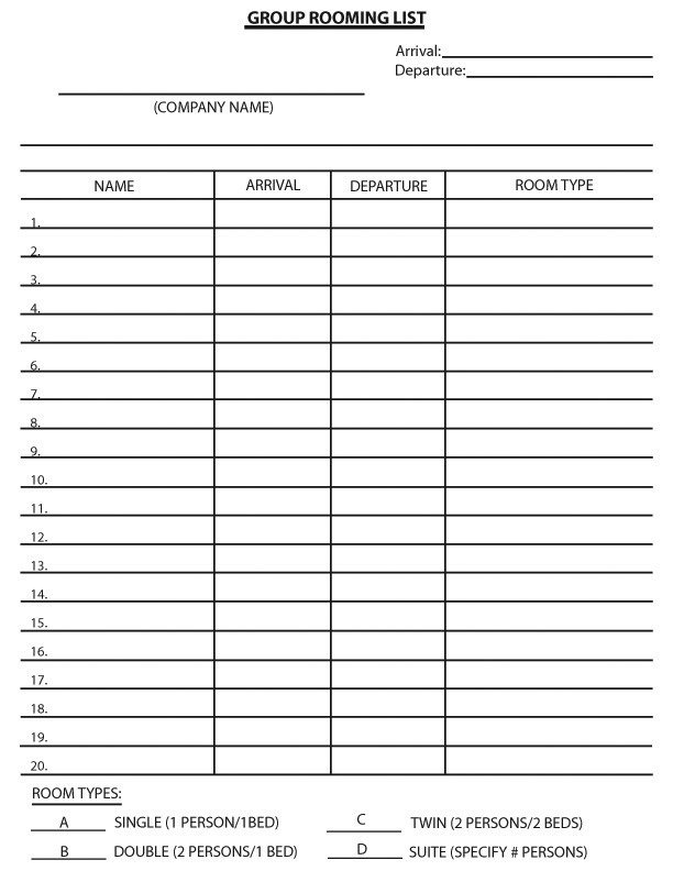 rooming-list-template